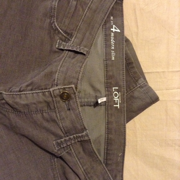 Loft Modern Slim corduroy Size 4 Super Grey/Brown - Picture 3 of 4